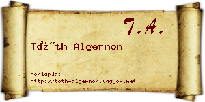 Tóth Algernon névjegykártya