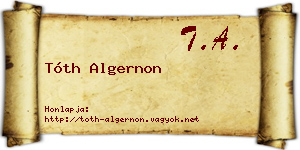 Tóth Algernon névjegykártya