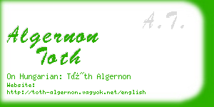 algernon toth business card